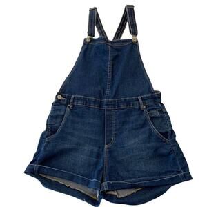 DIVIDED Blue overall shortall denim shorts. Size 12
